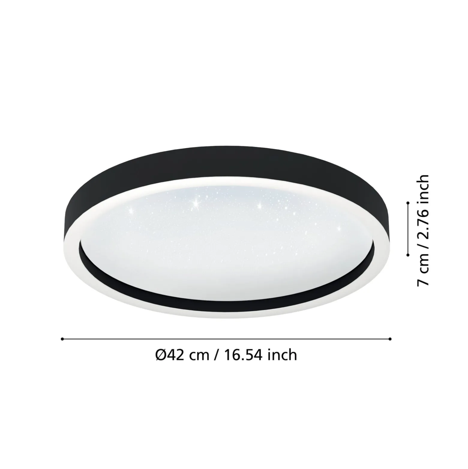 EGLO connect Montemorelos-Z, RGBW, musta, Ø42cm