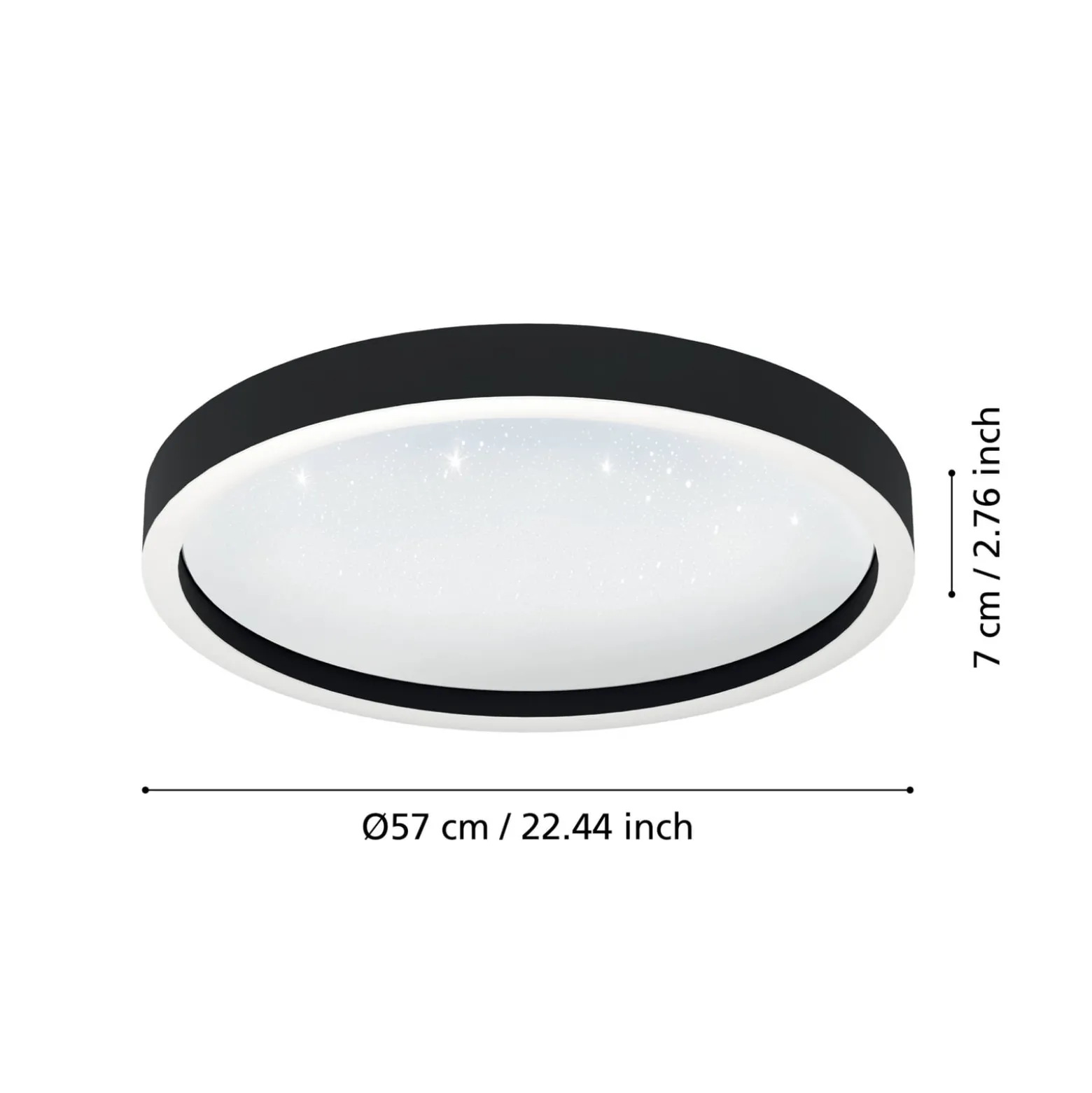 EGLO connect Montemorelos-Z, RGBW, musta, Ø57cm