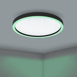 EGLO connect Montemorelos-Z, RGBW, musta, Ø57cm