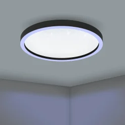 EGLO connect Montemorelos-Z, RGBW, musta, Ø57cm