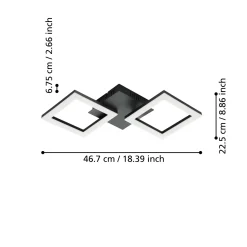 EGLO connect Paranday-Z -LED-kattovalaisin 2x 47cm