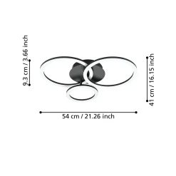 EGLO connect Parrapos-Z -LED-kattovalaisin, 3x