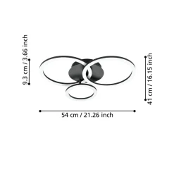 EGLO connect Parrapos-Z -LED-kattovalaisin, 3x