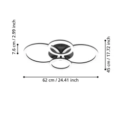 EGLO connect Parrapos-Z -LED-kattovalaisin, 4x