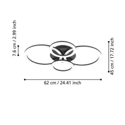 EGLO connect Parrapos-Z -LED-kattovalaisin, 4x