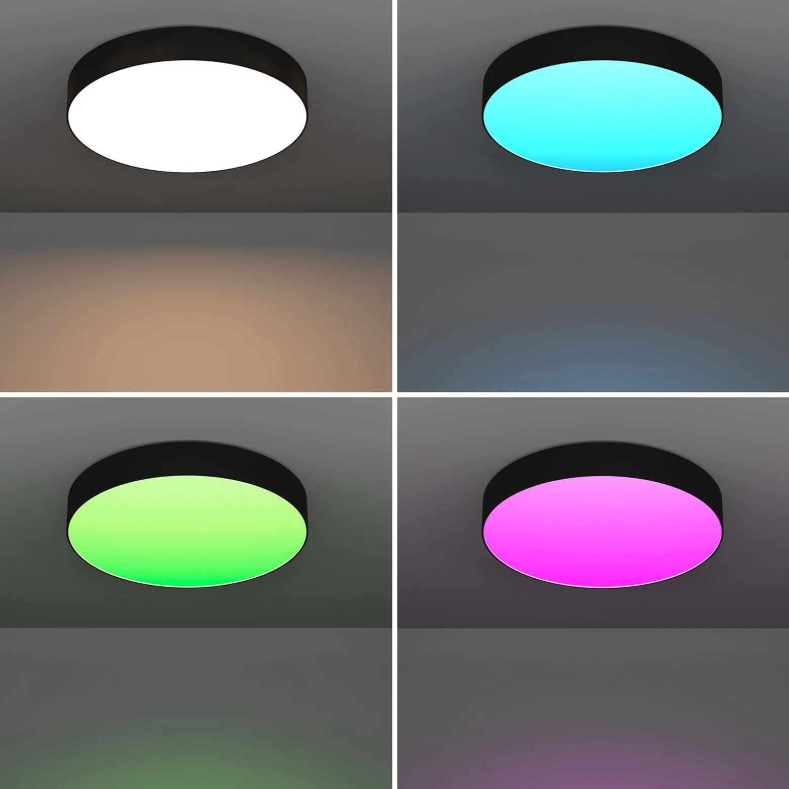 EGLO connect Smart-LED-kattovalaisin Gallizzi-Z, musta, Ø49cm