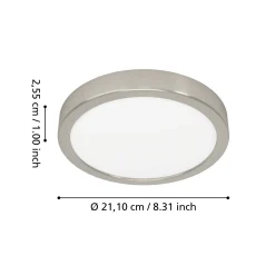 EGLO connect Smart-LED-pinta-asennettava valaisin Fueva 6-Z, harmaa, Ø 21cm