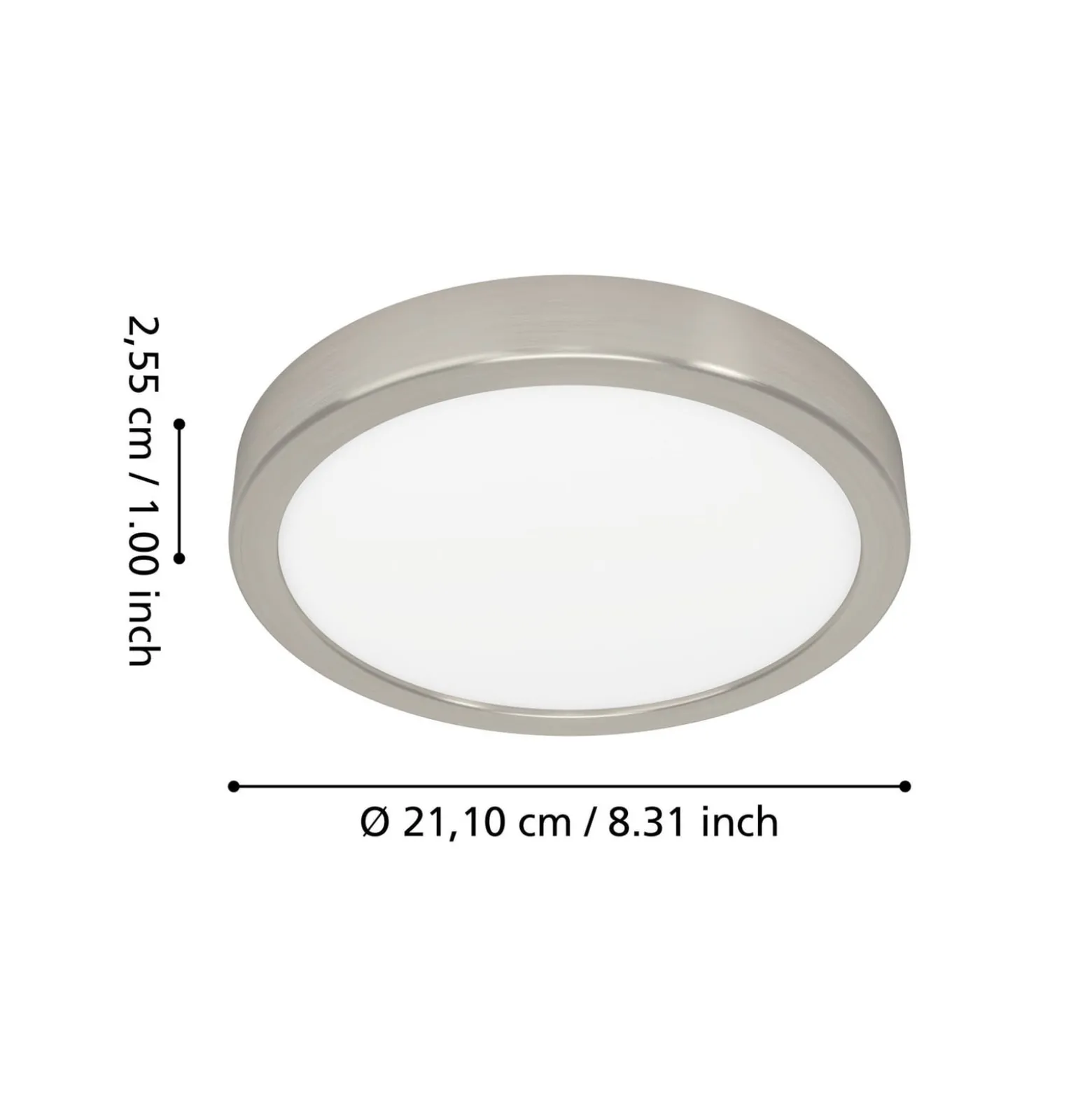 EGLO connect Smart-LED-pinta-asennettava valaisin Fueva 6-Z, harmaa, Ø 21cm