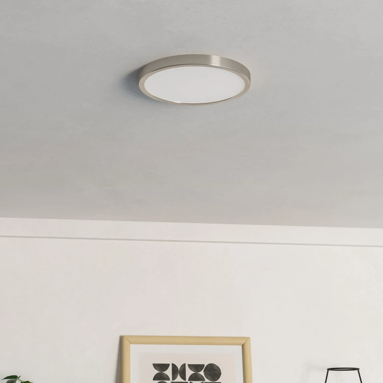 EGLO connect Smart-LED-pinta-asennettava valaisin Fueva 6-Z, harmaa, Ø 27cm