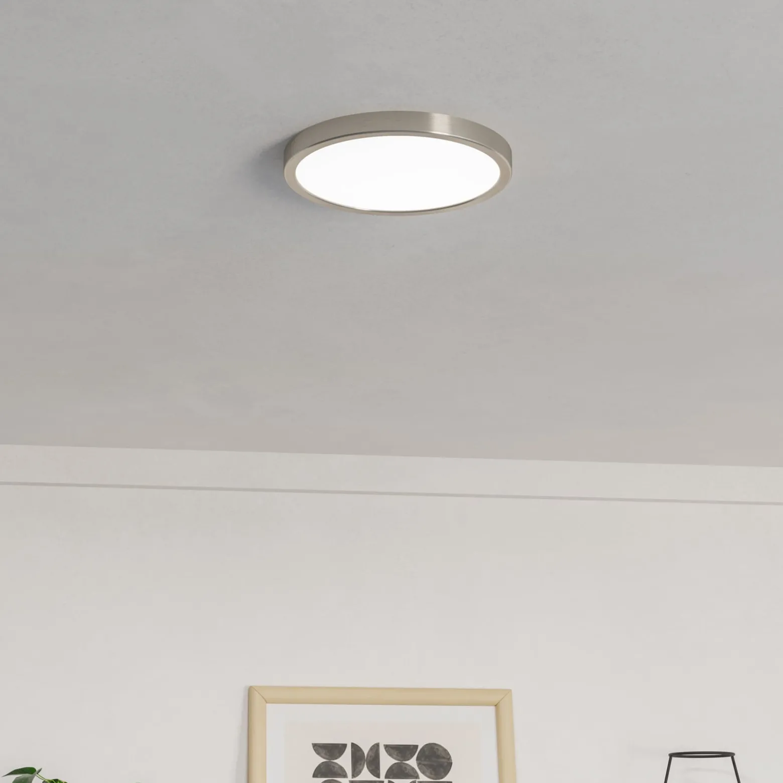 EGLO connect Smart-LED-pinta-asennettava valaisin Fueva 6-Z, harmaa, Ø 27cm