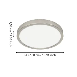 EGLO connect Smart-LED-pinta-asennettava valaisin Fueva 6-Z, harmaa, Ø 27cm