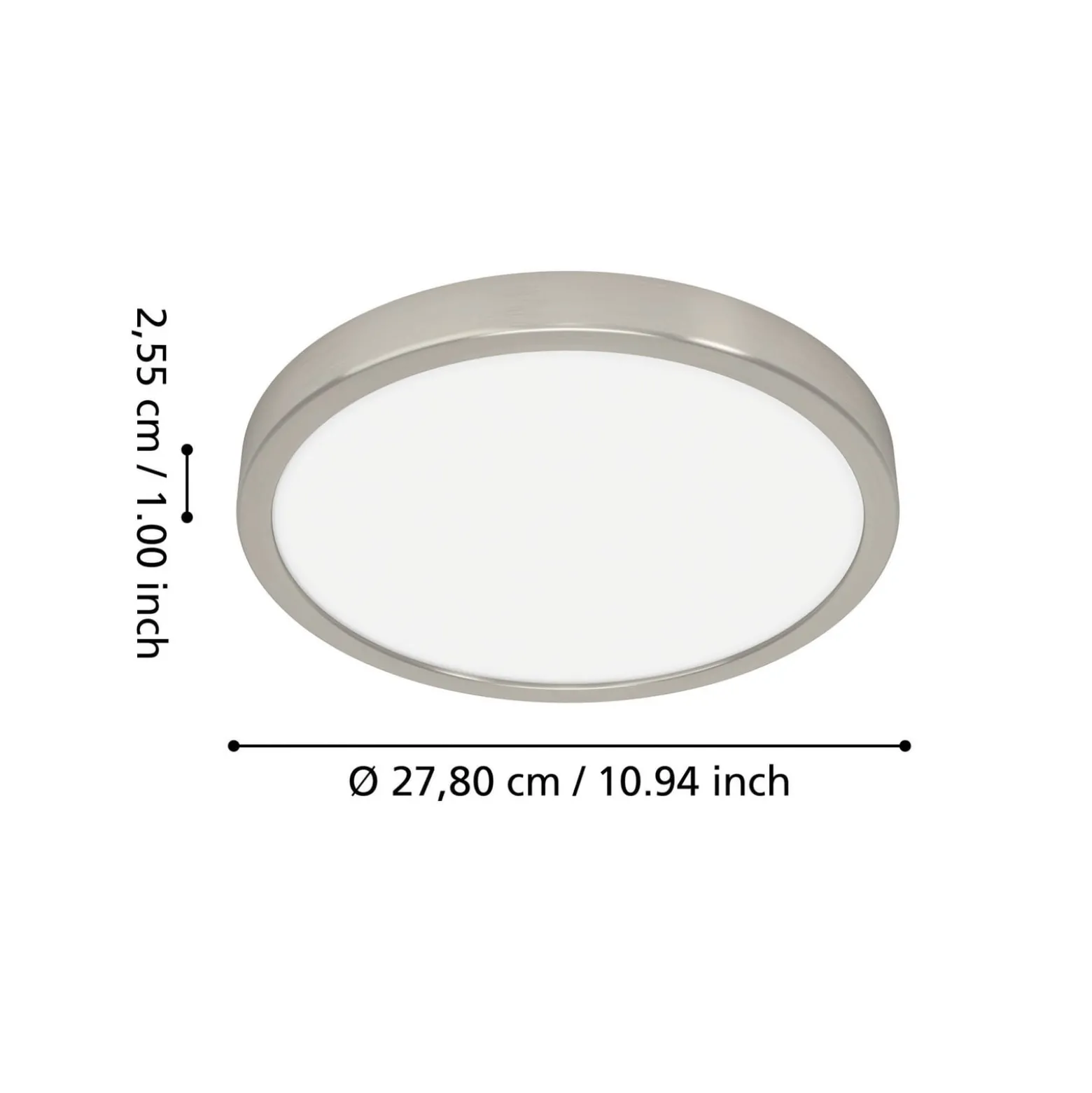 EGLO connect Smart-LED-pinta-asennettava valaisin Fueva 6-Z, harmaa, Ø 27cm