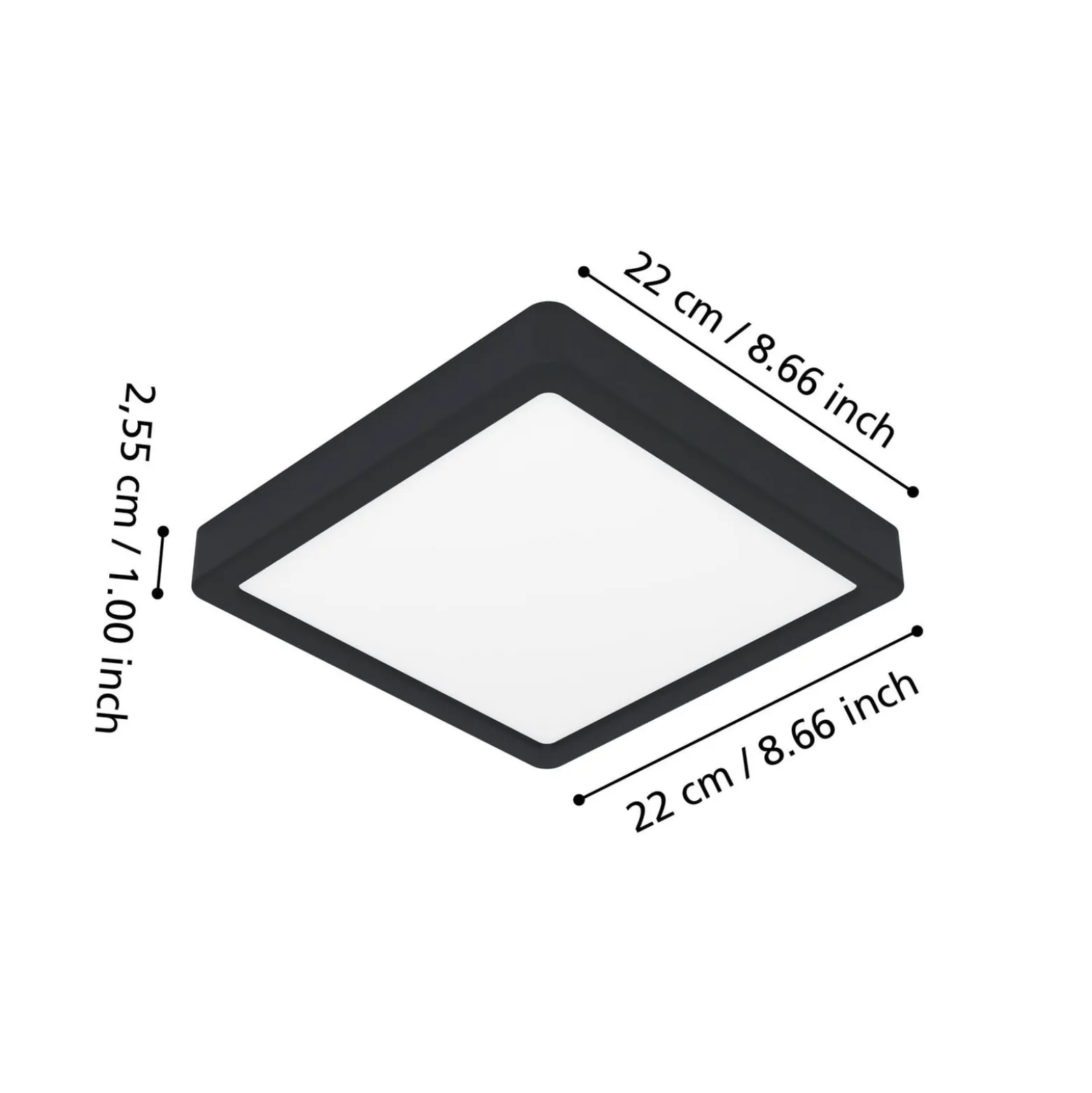 EGLO connect Smart-LED-pinta-asennettava valaisin Fueva 6-Z, musta, 22 cm