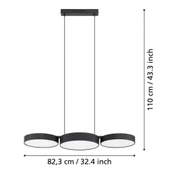 EGLO connect Smart LED-riippuvalaisin Barbano-Z, musta