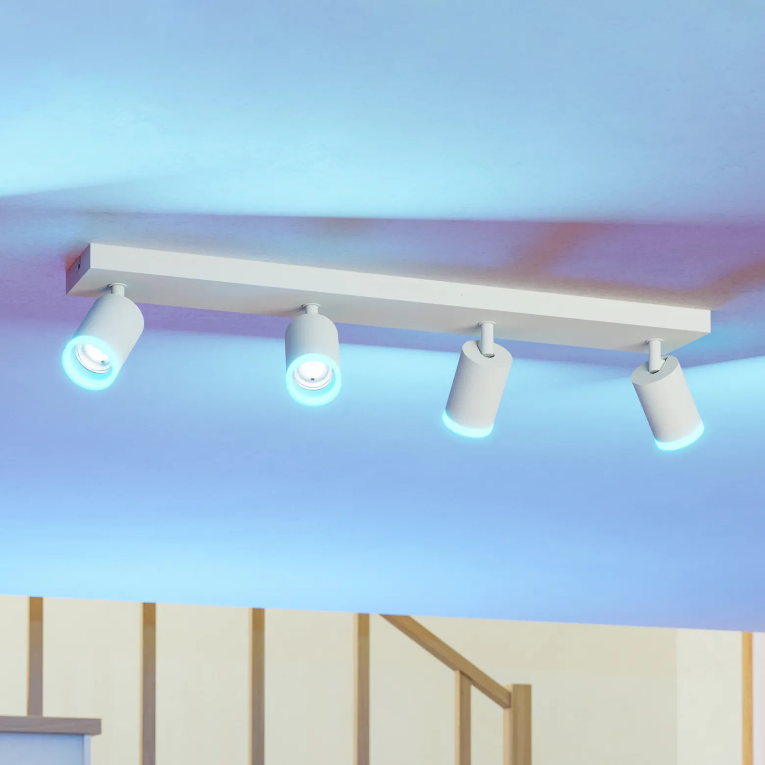 EGLO connect Smart-LED-Spot Melitello-Z, 4-lamppuinen, valkoinen