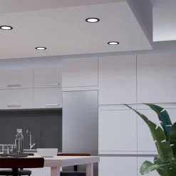 EGLO connect Smart LED-uppovalo Fueva 6-Z, musta, Ø12cm