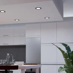 EGLO connect Smart LED-uppovalo Fueva 6-Z, musta, Ø12cm