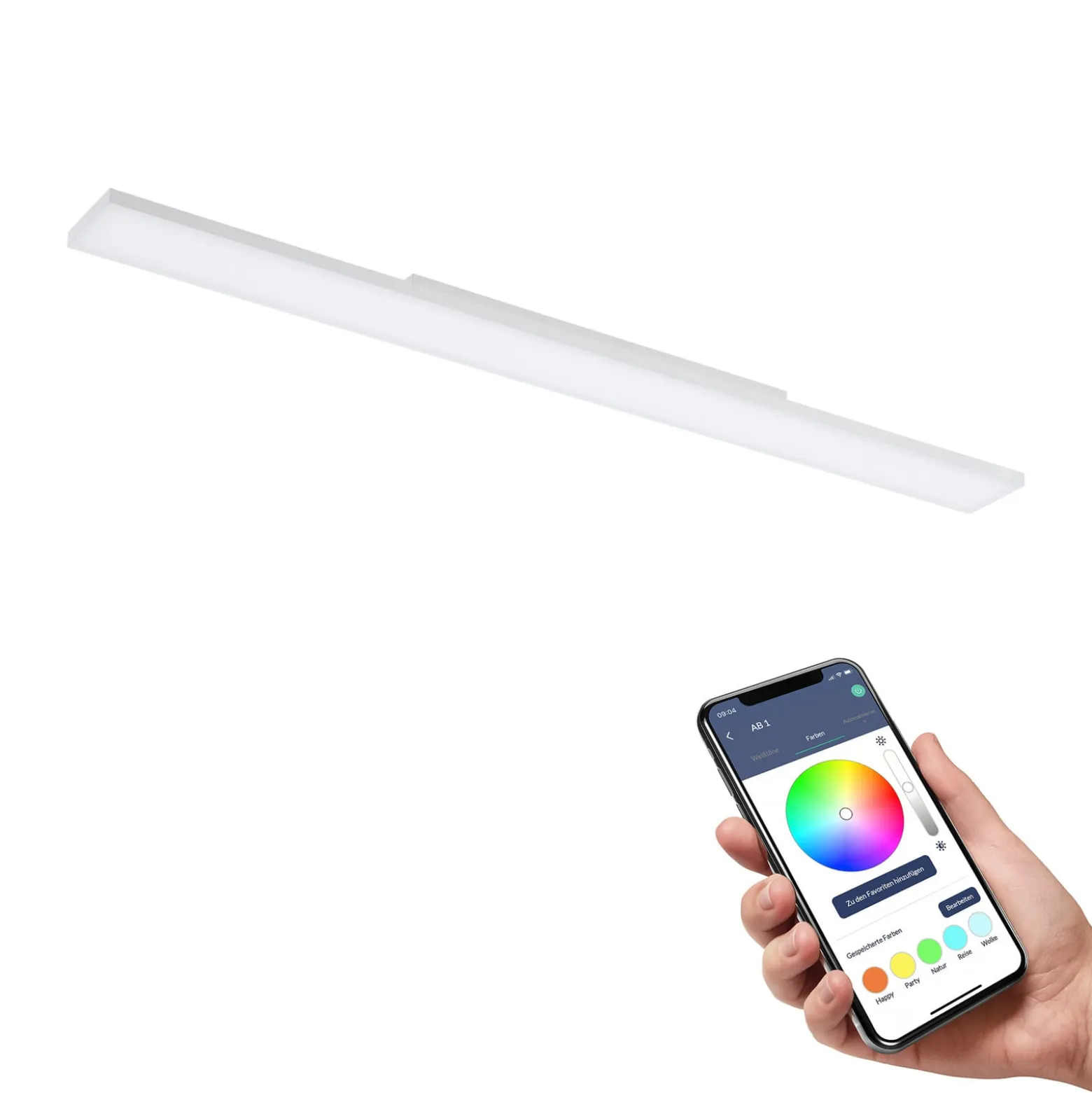 EGLO connect Turcona-Z LED-kattovalaisin 120x10cm
