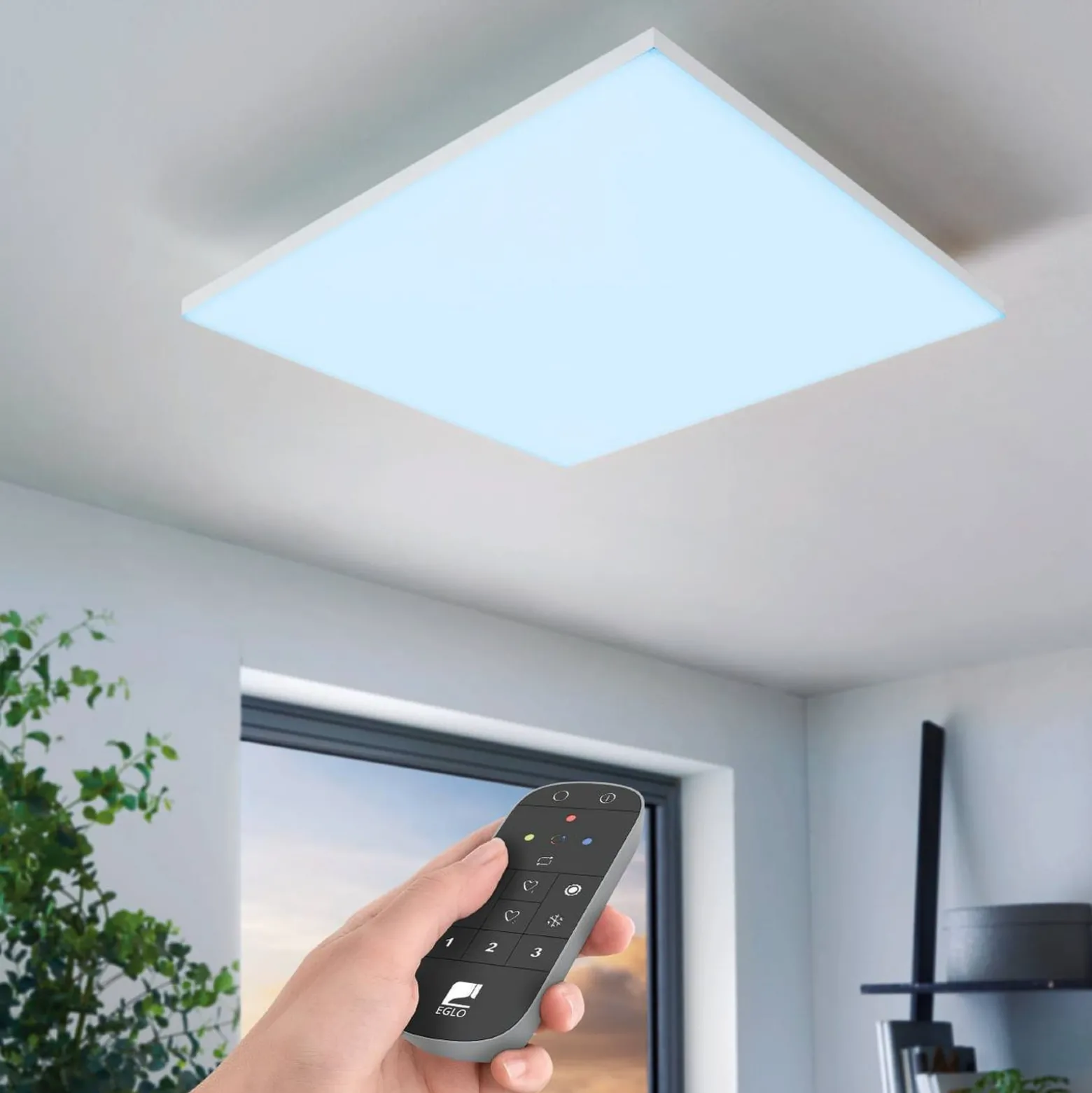 EGLO connect Turcona-Z LED-kattovalaisin 60x60cm