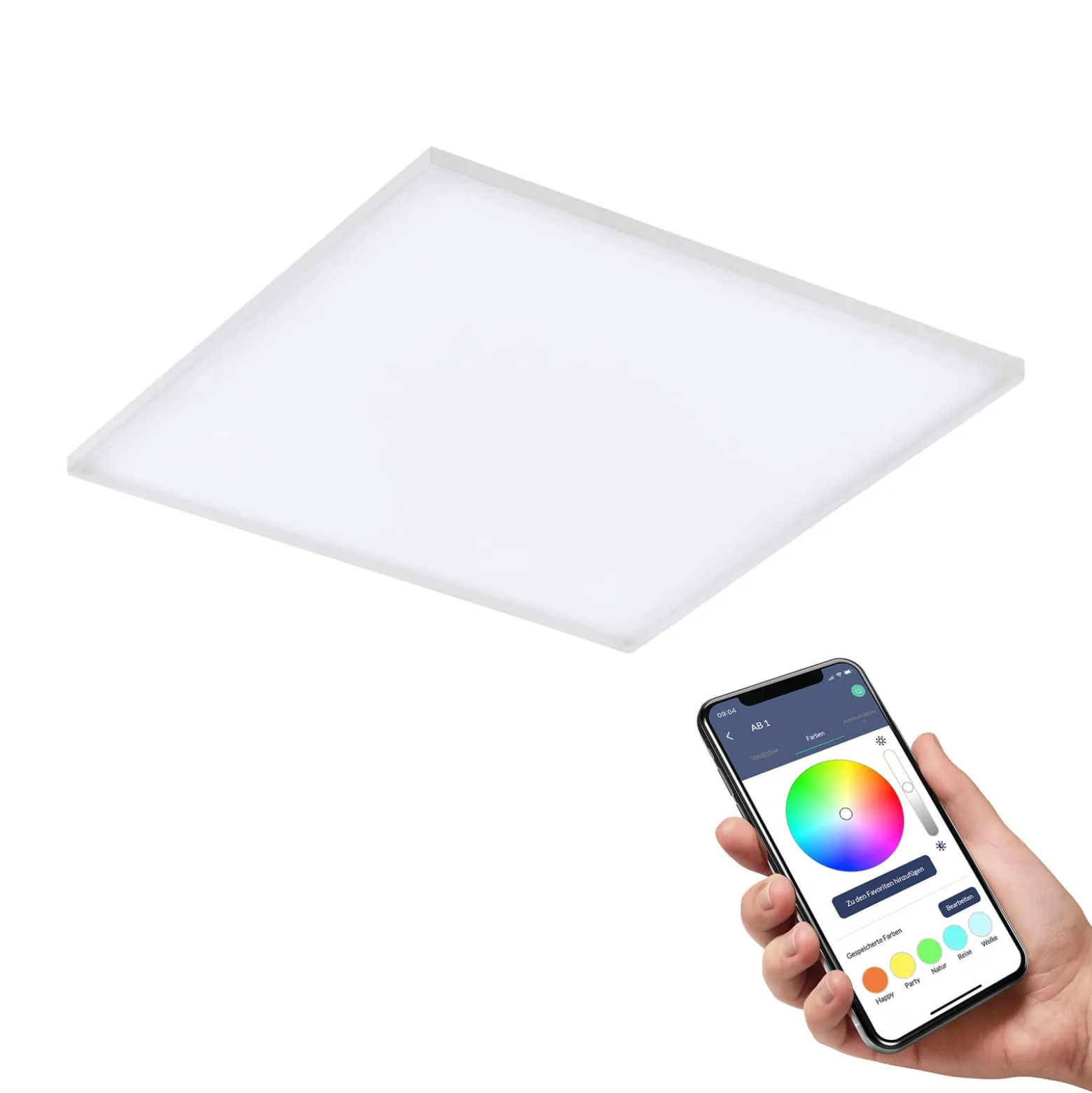 EGLO connect Turcona-Z LED-kattovalaisin 60x60cm
