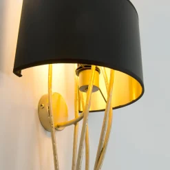 Elba lungo seinävalaisin, kulta/musta, korkeus 144 cm, rautaa