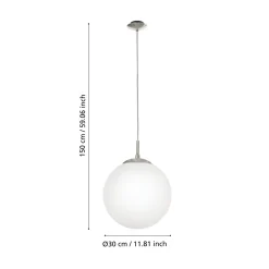 Elegantti Rondo-riippuvalaisin 30 cm