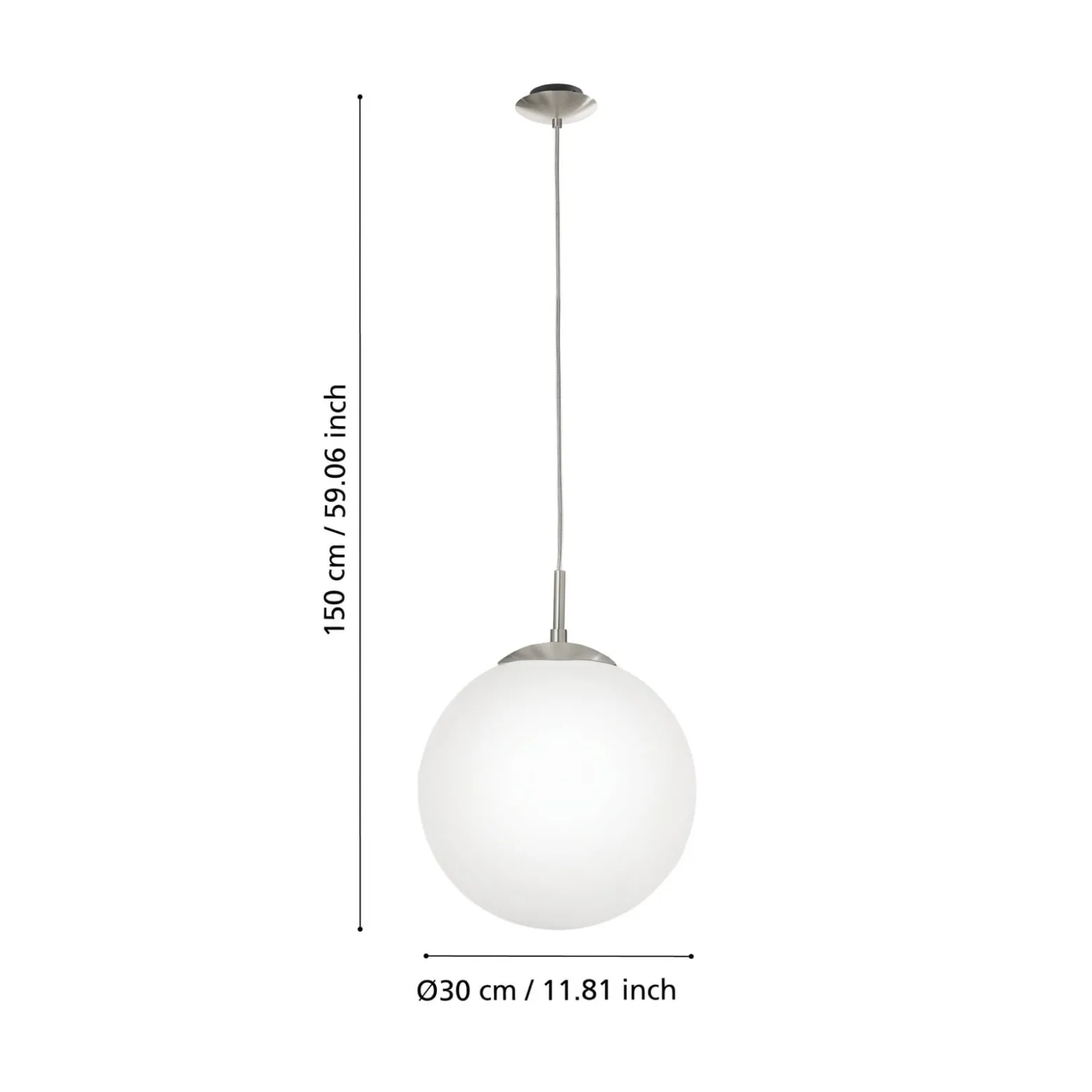 Elegantti Rondo-riippuvalaisin 30 cm