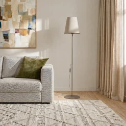 Elizabeth-maavalaisin, hiekka/beige, pellava, korkeus 152 cm, E27