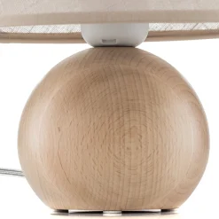 Envostar Gill pöytälamppu, puu luonnonväri/varjostin beige