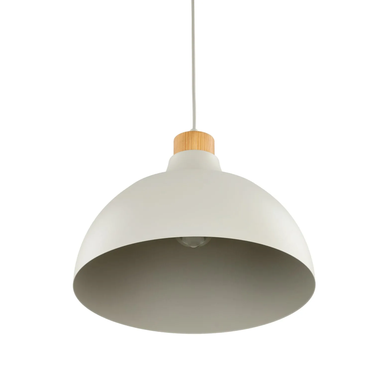 Envostar Kaitt-riippuvalaisin, beige, Ø 34 cm, puuosat