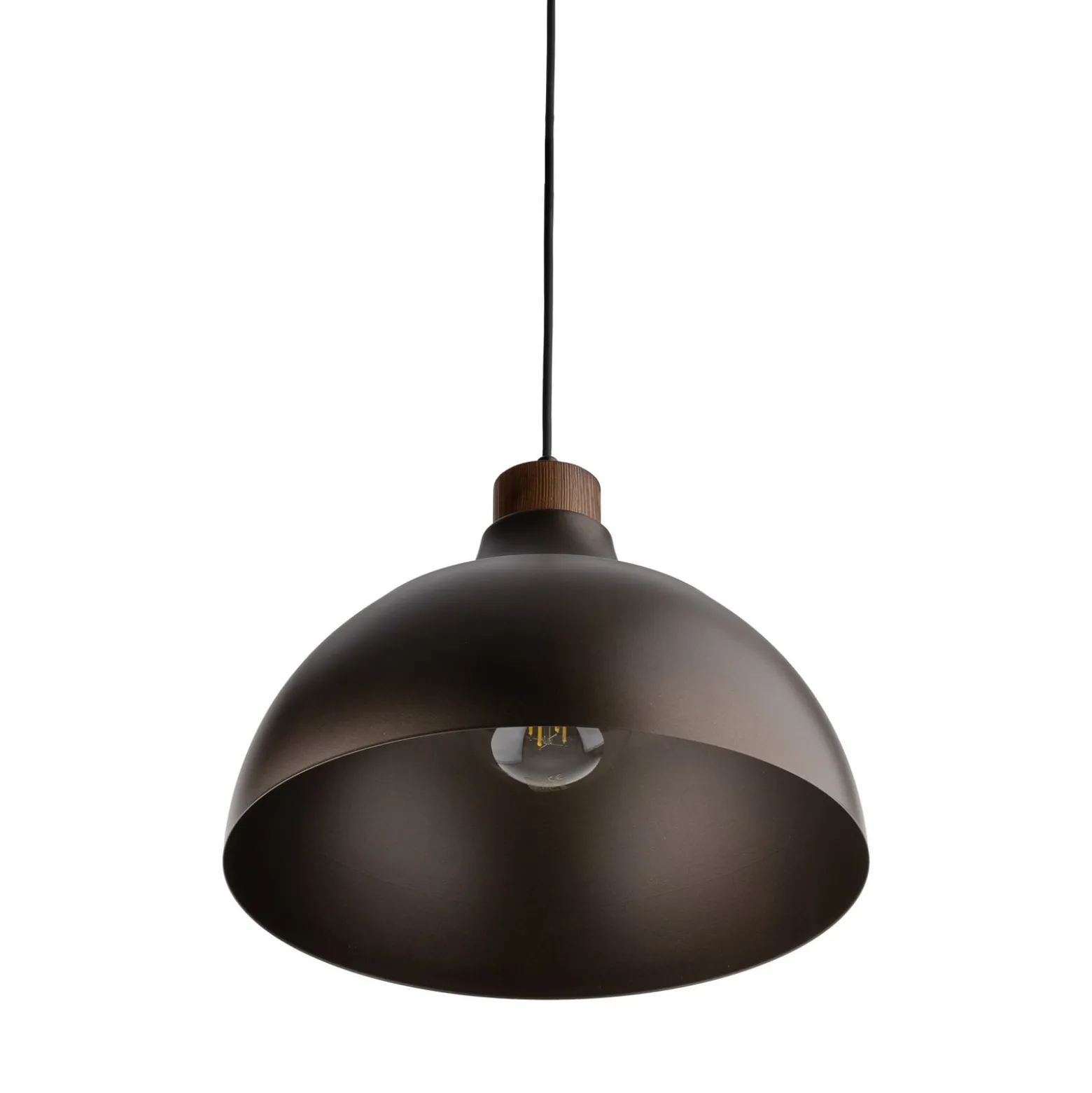 Envostar Kaitt-riippuvalaisin, ruskea, Ø 34 cm, puuosat
