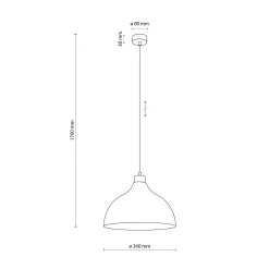 Envostar Kaitt-riippuvalaisin, ruskea, Ø 34 cm, puuosat