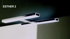 Esther 2 LED-peilivalaisin, kromi, leveys 120 cm