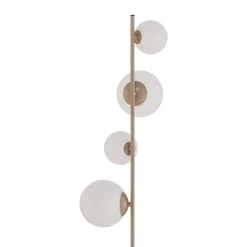 Etno LP4 -lattiavalaisin, beige, lasi/teräs, korkeus 140 cm, G9