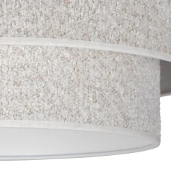 Euluna kattovalaisin Boucle, ecru, tekstiili, Ø 45 cm, 1-lamppuinen