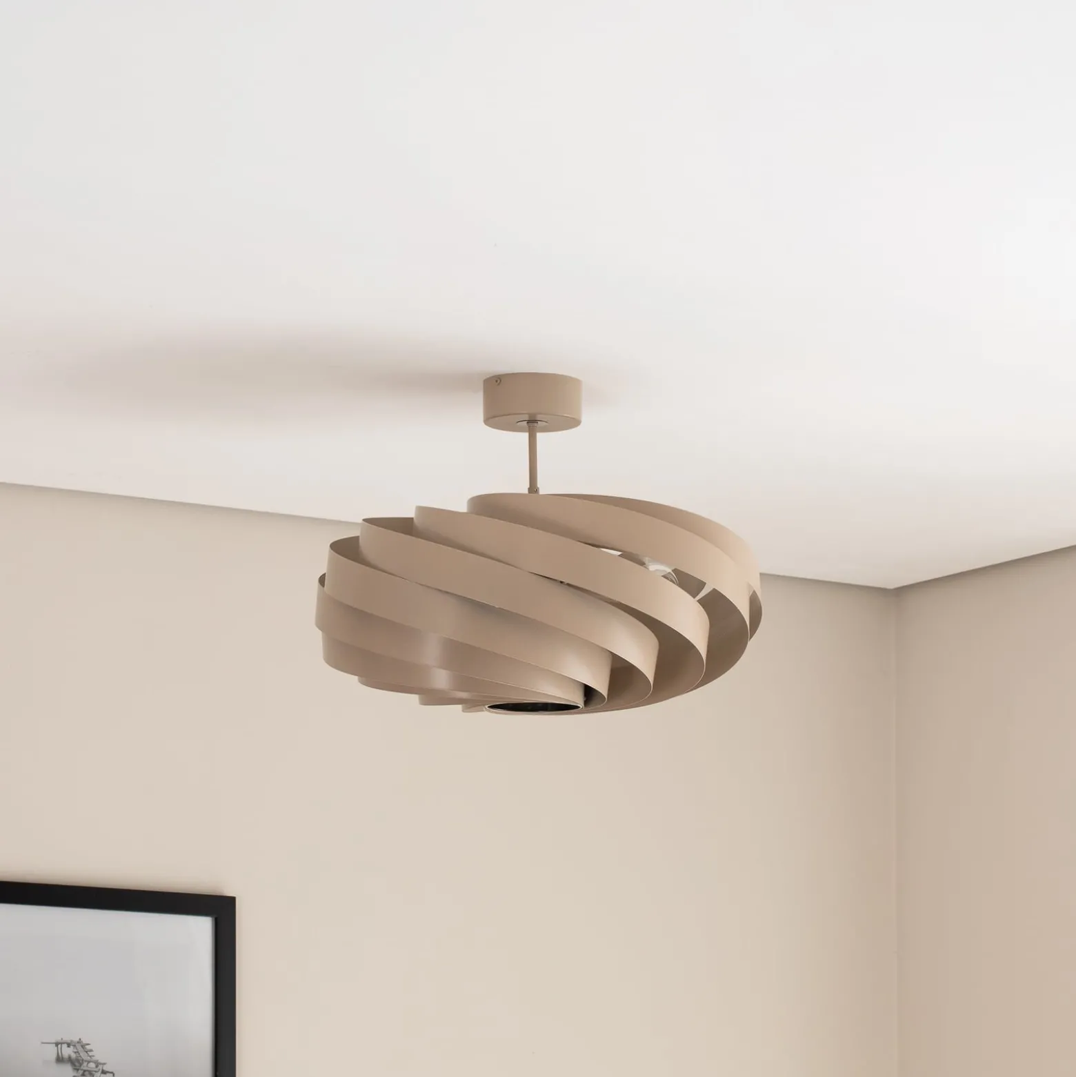 Euluna kattovalaisin Vento, beige, Ø 60 cm