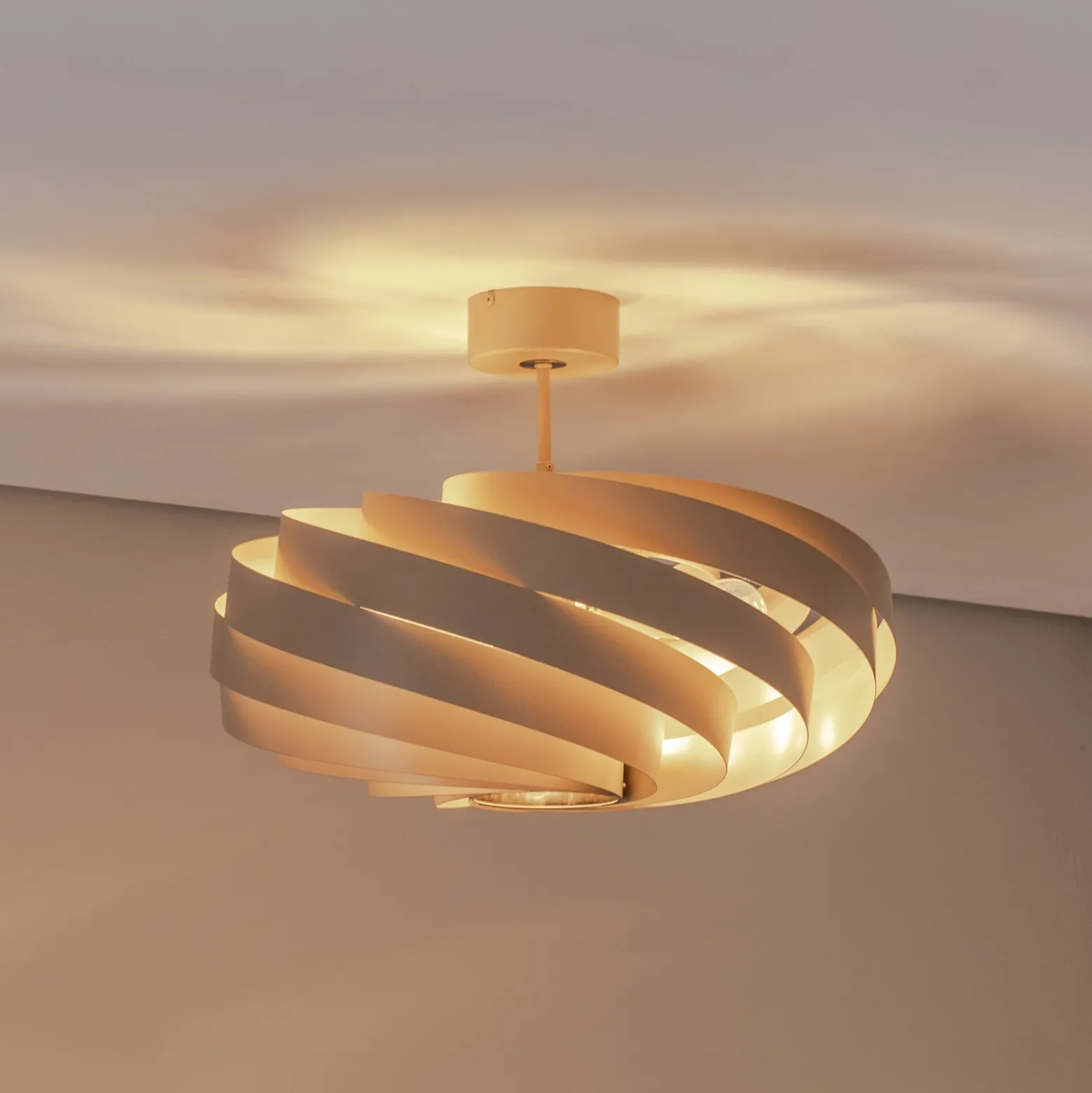 Euluna kattovalaisin Vento, beige, Ø 60 cm
