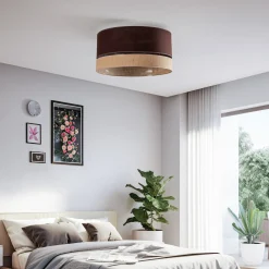 Euluna Levo kattovalaisin, Ø60cm, juutti/tummanruskea