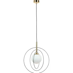 Euluna riippuvalaisin Spinn, 1-lamppuinen, lasi, Ø 35 cm