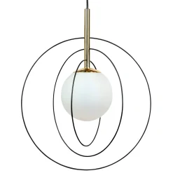 Euluna riippuvalaisin Spinn, 1-lamppuinen, lasi, Ø 35 cm
