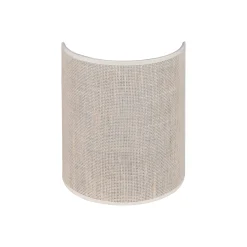 Euluna seinävalaisin, juutti, valkoinen/ecru, puolipyöreä, korkeus 24 cm