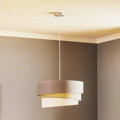 Euluna Trio riippuvalo beige/akvamariini/ecru Ø45cm