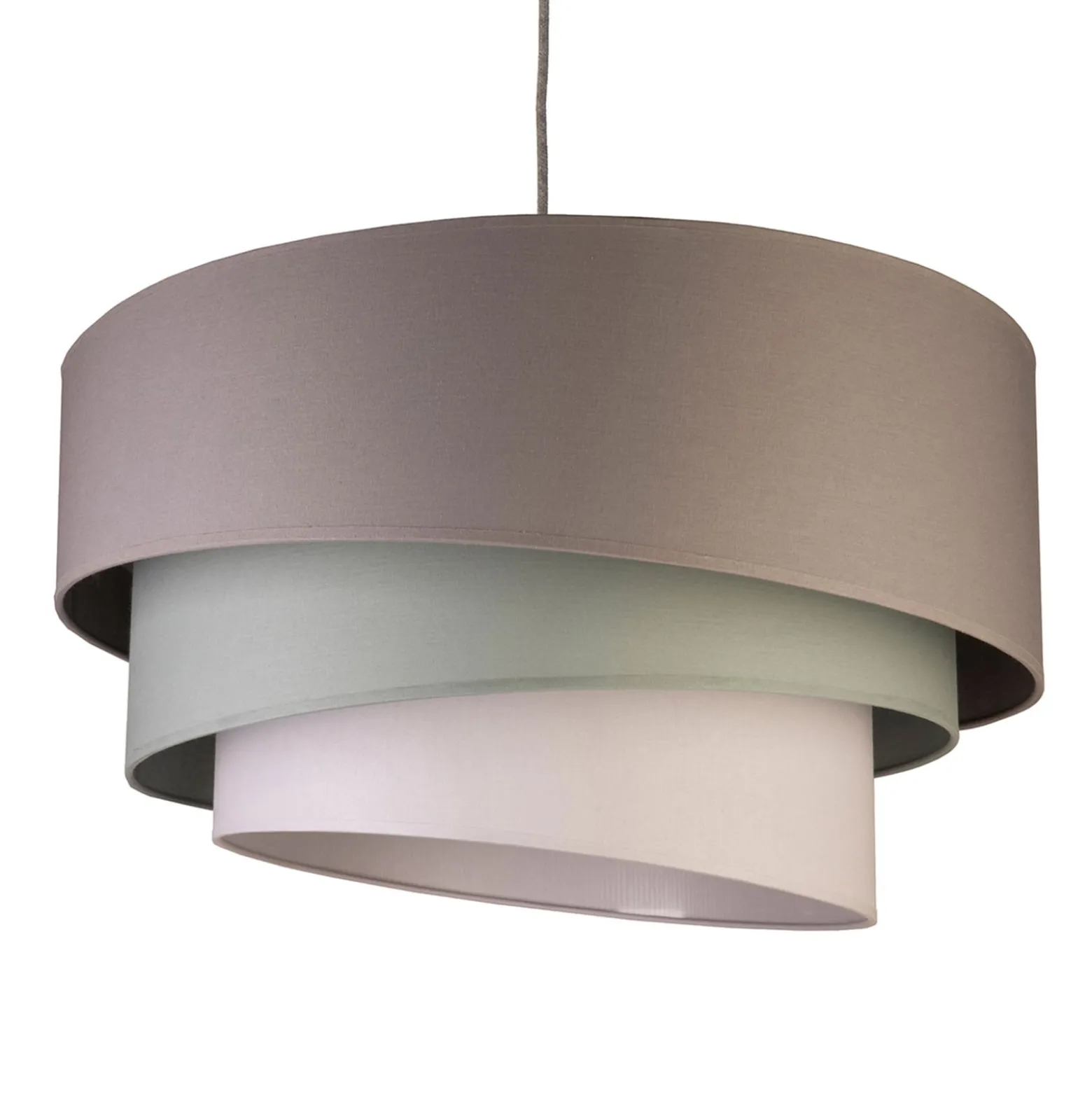 Euluna Trio riippuvalo beige/akvamariini/ecru Ø45cm