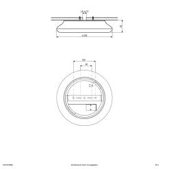 EVN Catino LED-kattovalaisin, sensori, 25 cm