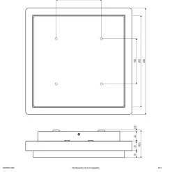 EVN LED ulkokattovalaisin Tectum, 23x23 cm, antrasiitti, 150°