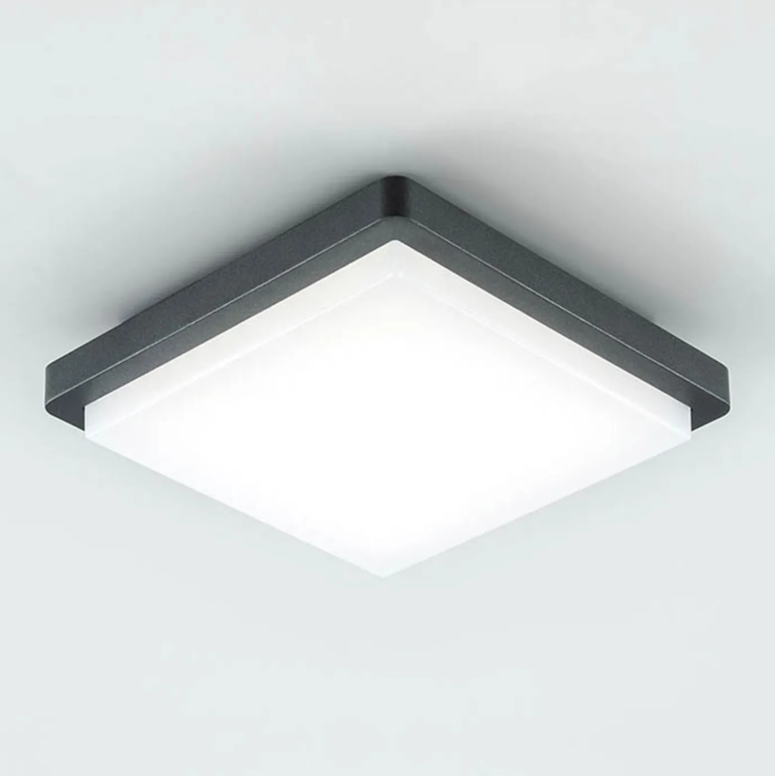 EVN LED ulkokattovalaisin Tectum, 23x23 cm, antrasiitti, 150°