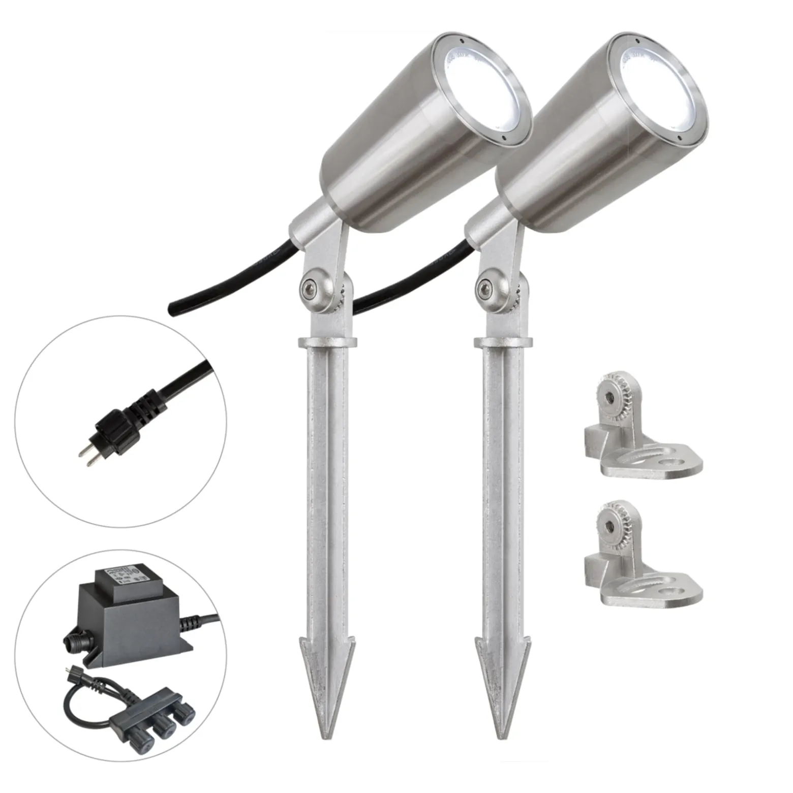 EVN PC6806 -LED-puutarhaspotti, 12V, 5 000K, 2 kpl