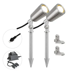 EVN PC6806 -LED-puutarhaspotti, 12V, 3000K, 2 kpl