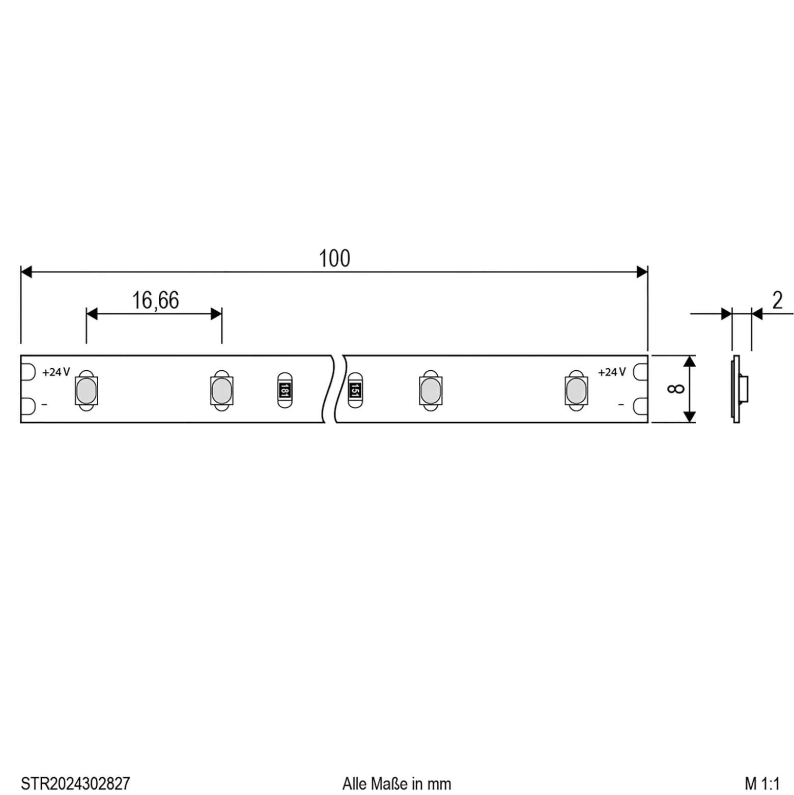 EVN STR2024 LED-nauha IP20 5m 24W 2,700 K