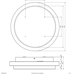 EVN Tectum -LED-ulkokattovalo pyöreä, Ø 24,6 cm